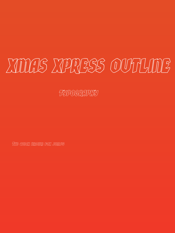 Xmas Xpress Outline Italic Poster