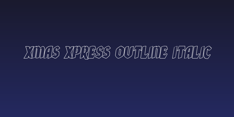 Xmas Xpress Outline Italic Social Header
