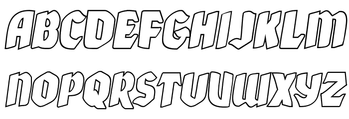Xmas Xpress Outline Italic Font LOWERCASE