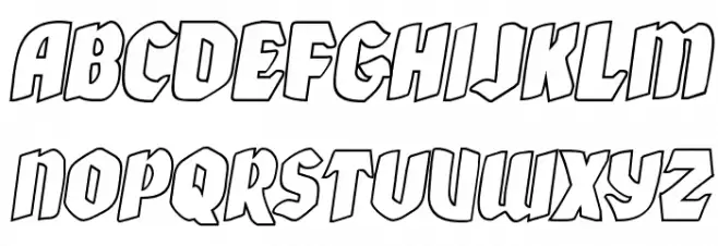 Xmas Xpress Outline Italic Caratteri MINUSCOLO