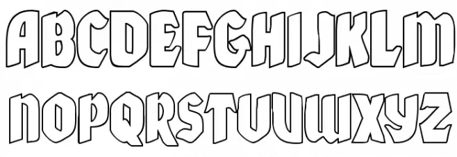 Xmas Xpress Outline Шрифта ВЕРХНИЙ