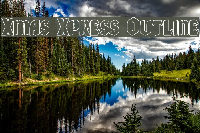 Xmas Xpress Outline Font examples