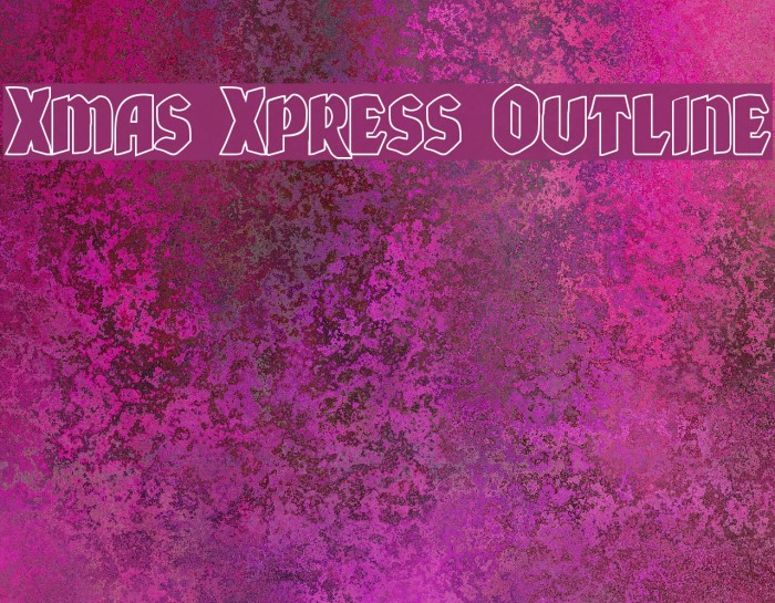 Xmas Xpress Outline Font examples