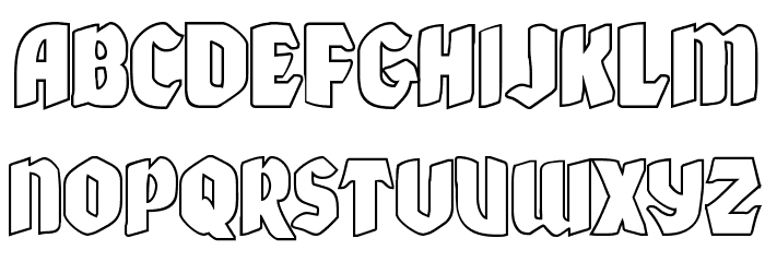 Xmas Xpress Outline Font LOWERCASE