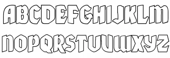 Xmas Xpress Outline Caratteri MINUSCOLO