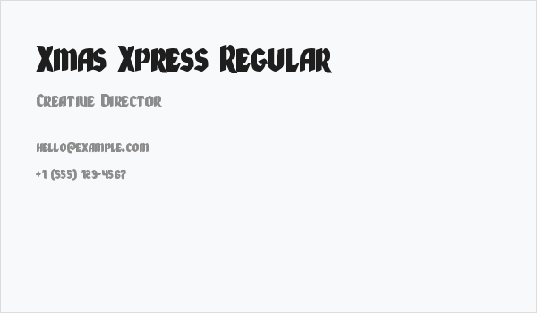 Xmas Xpress Regular Business Card
