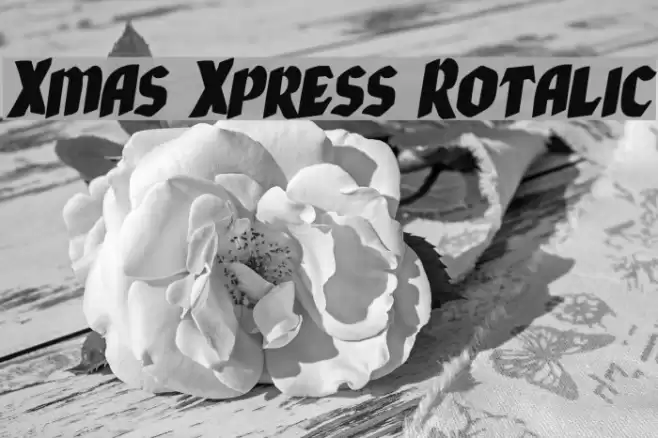 Xmas Xpress Rotalic Font examples