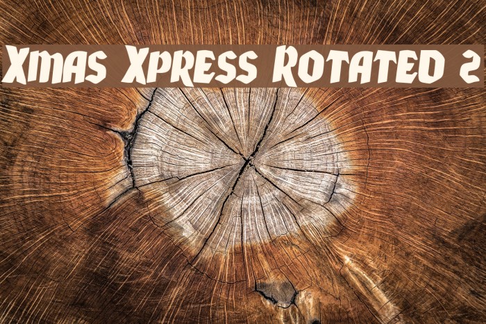 Xmas Xpress Rotated 2 Font examples