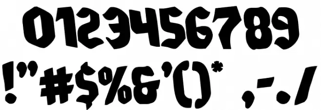 Xmas Xpress Rotated Font OTHER CHARS