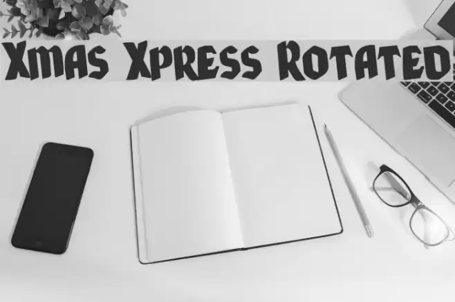 Xmas Xpress Rotated Font examples