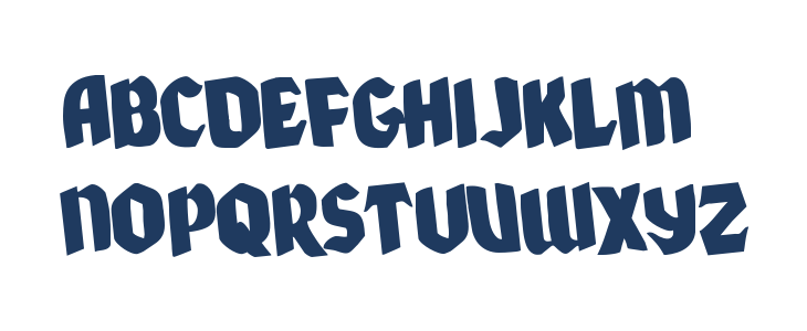 Xmas Xpress Rotated Lowercase