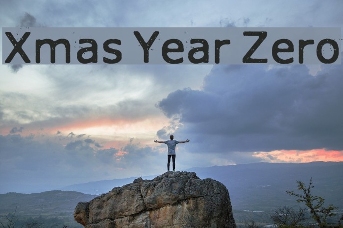 Xmas Year Zero Font examples