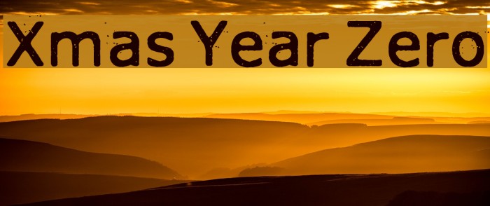 Xmas Year Zero Font examples