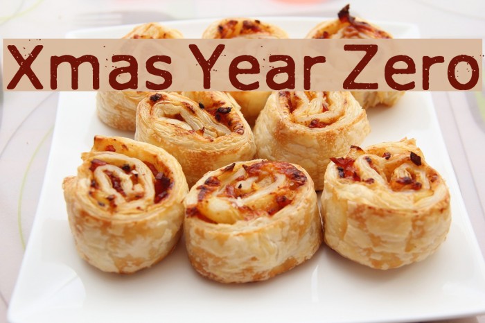 Xmas Year Zero Font examples