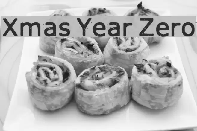 Xmas Year Zero Font examples