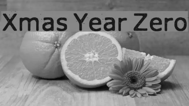 Xmas Year Zero Font examples