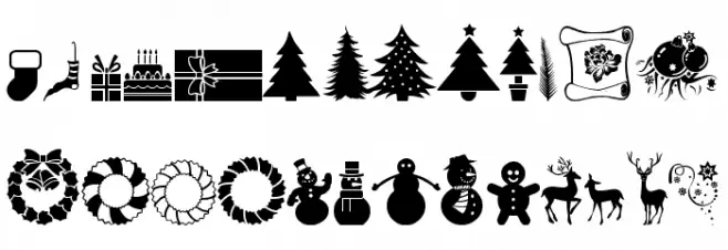 Xmas tfb Christmas फ़ॉन्ट लोअरकेस
