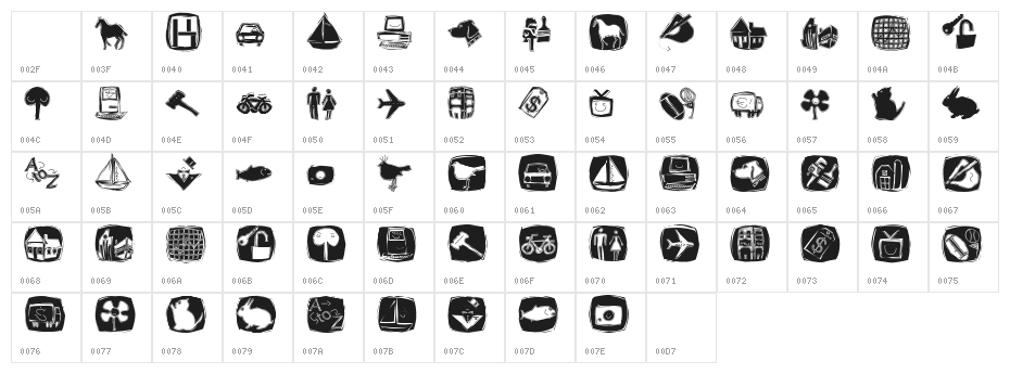 Xmas2002 Character Map