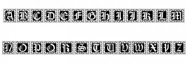 XmasCaps Schriftart Kleinbuchstaben