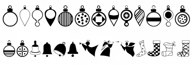 XmasDings Schriftart Groß