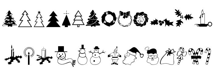 XmasDings Font LOWERCASE