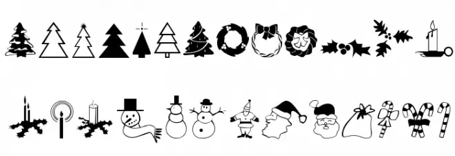 XmasDings Fuentes MINÚSCULAS