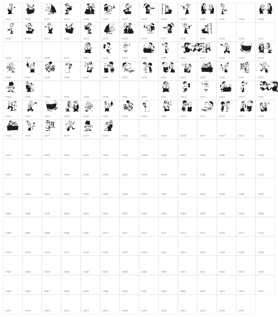 XmasGsuffa Character Map