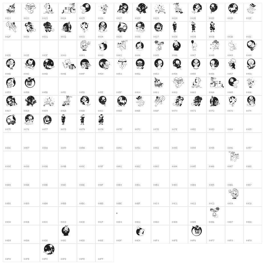 XmasPromotionsSymbols Character Map