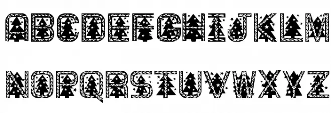XmasTree II フォント 大文字