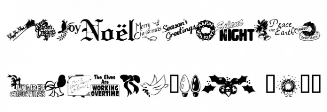 XmasTyme   1 Font OTHER CHARS