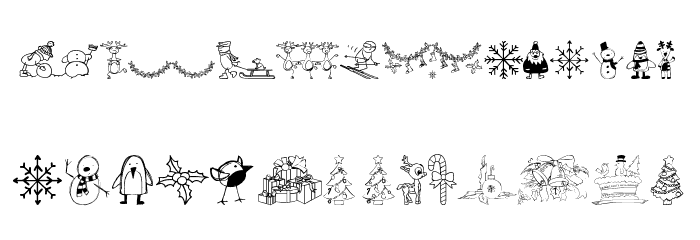 xmas cartoon Font LOWERCASE