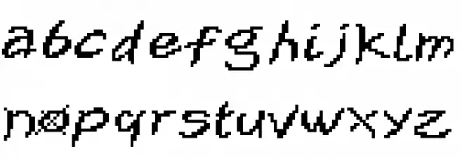 XOX 字体 小写