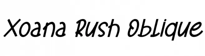 Xoana Rush Oblique  Free Fonts Download