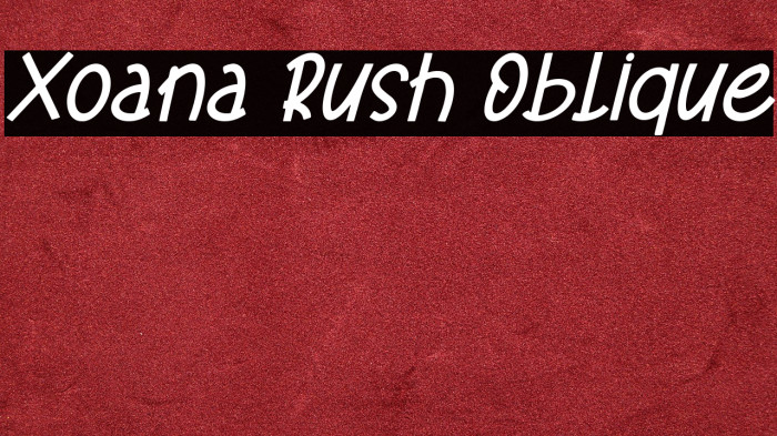 Xoana Rush Oblique Example 2