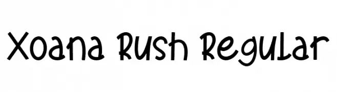 Xoana Rush Regular  Free Fonts Download
