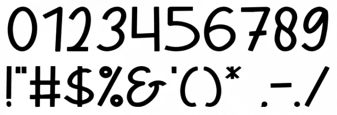 Xoana Rush Regular Font OTHER CHARS