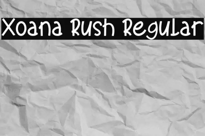 Xoana Rush Regular Font examples