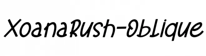 XoanaRush-Oblique  Free Fonts Download