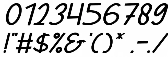 XoanaRush-Oblique Шрифта ДРУГИЕ символов