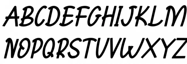 XoanaRush-Oblique Font UPPERCASE