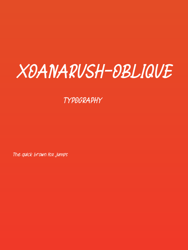 XoanaRush-Oblique Poster