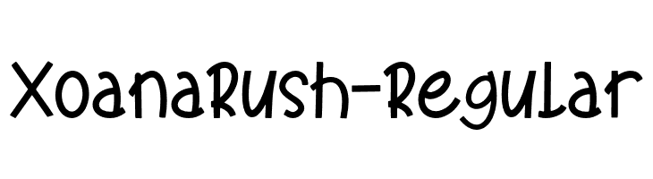 XoanaRush-Regular  フリーフォントのダウンロード