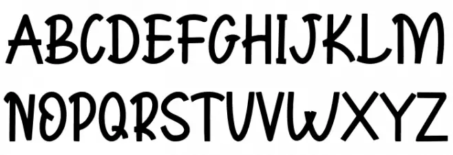 XoanaRush-Regular 字体 大写