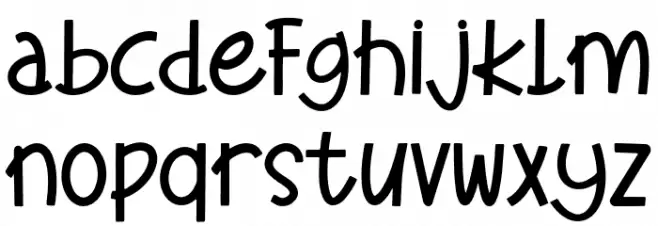 XoanaRush-Regular Font LOWERCASE