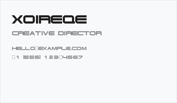 Xoireqe Business Card