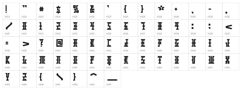 Xolto Rounded Character Map