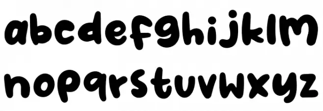 Xomai Schriftart Kleinbuchstaben