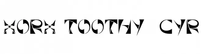 Xorx_Toothy Cyr  Frei Schriftart Herunterladen