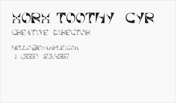 Xorx_Toothy Cyr Business Card