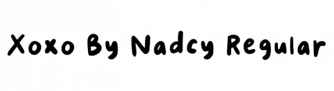 Xoxo By Nadcy Regular  Descarca Fonturi Gratis